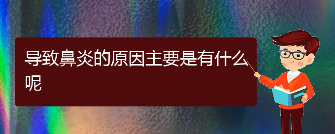 (貴陽(yáng)過(guò)敏性鼻炎專(zhuān)科治療醫(yī)院)導(dǎo)致鼻炎的原因主要是有什么呢(圖1)