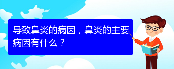 (貴陽過敏性鼻炎怎么治療好)導(dǎo)致鼻炎的病因，鼻炎的主要病因有什么？(圖1)