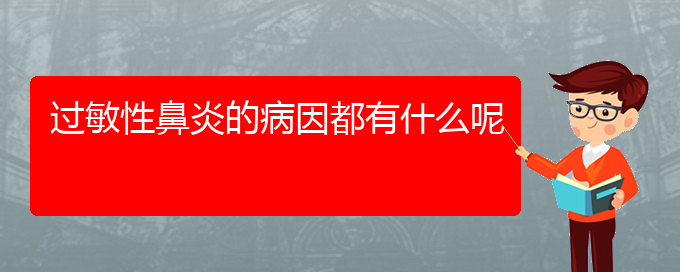 (貴陽(yáng)治療過敏性鼻炎那個(gè)醫(yī)院最好)過敏性鼻炎的病因都有什么呢(圖1)