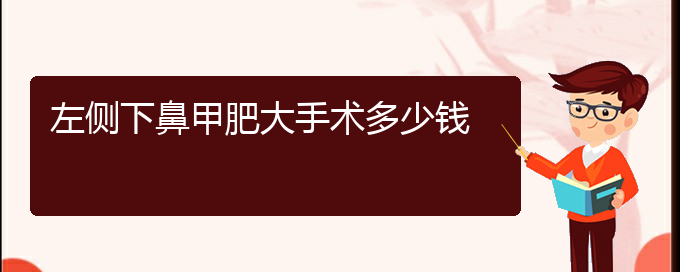 (貴陽治療鼻甲肥大的好的醫(yī)院)左側(cè)下鼻甲肥大手術(shù)多少錢(圖1)