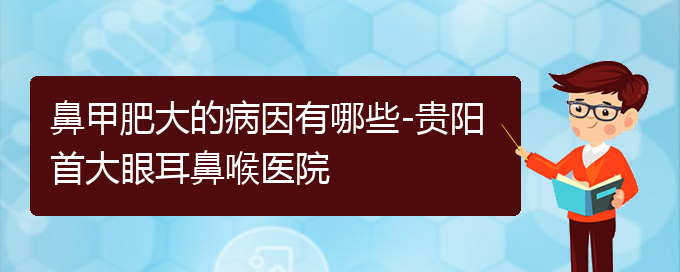 (貴陽治療鼻甲肥大價格是多少)鼻甲肥大的病因有哪些-貴陽首大眼耳鼻喉醫(yī)院(圖1)