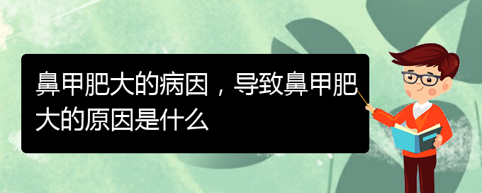 (貴陽(yáng)治療鼻甲肥大正規(guī)的醫(yī)院)鼻甲肥大的病因，導(dǎo)致鼻甲肥大的原因是什么(圖1)