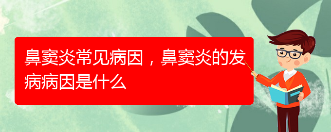 (貴陽治療鼻竇炎的醫(yī)院是哪家)鼻竇炎常見病因，鼻竇炎的發(fā)病病因是什么(圖1)