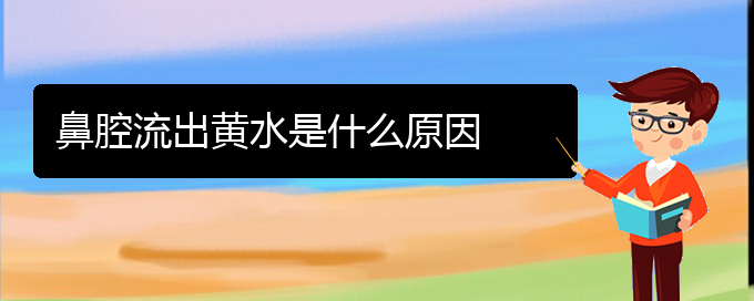 (貴陽看鼻腔腫瘤有那些方法)鼻腔流出黃水是什么原因(圖1)